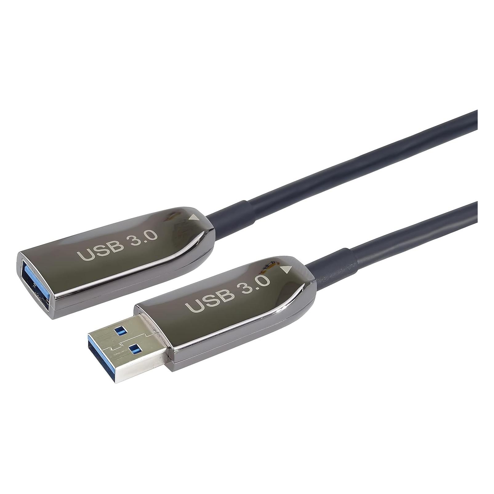 PremiumCord USB 3.0 prodlužovací optický AOC kabel A/Male - A/Female 30m (KU3OPT30)