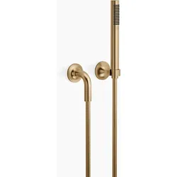 Dornbracht VAIA Schlauchbrausegarnitur mit Einzelrosetten, flowReduce-Funktion, 27808809-390010, Farbe: Dark Brass gebürstet