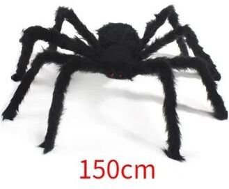 Uplift Treasures Giant Plush Black Spider Halloween Decoration 150cm