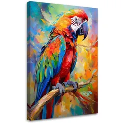 WANDBILD papagei abstrakte tiere