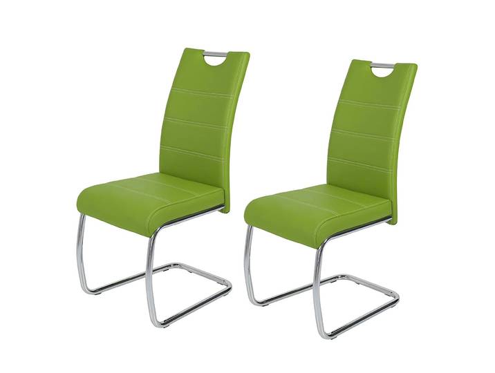 Freischwinger La Paz Kunstleder 43 x 98 x 59cm Grün/Apfelgrün 2er Set
