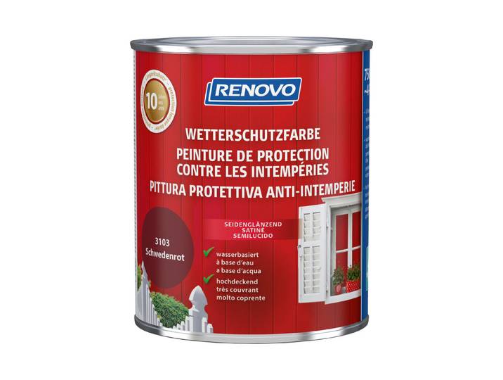 Renovo Wetterschutzfarbe Schwedenrot 0.75 l Seidenglanz