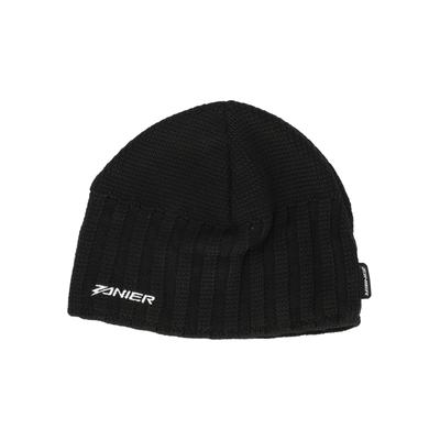 Beanie ZANIER "Isar UX", Herren, schwarz, 50% Polyacryl, 50% Wolle, unifarben, Mützen Beanie, mit wärmendem Strickmuster