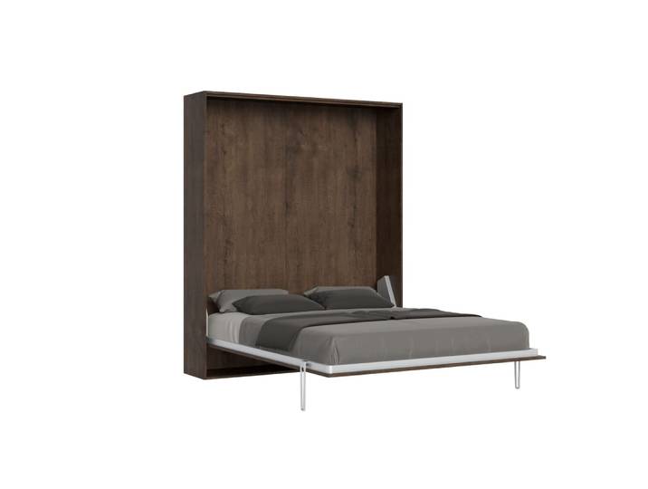 Cama plegable vertical kentaro 140 en color nogal