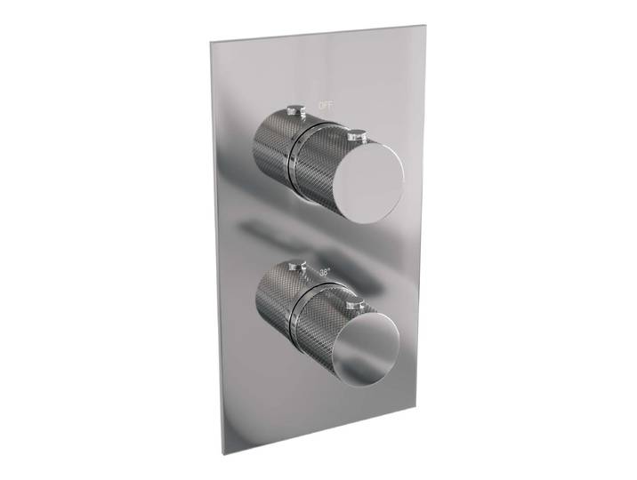 Brauer Chrome Carving - 3 Weg - Inbouwthermostaat - In/afbouwdelen - Chroom
