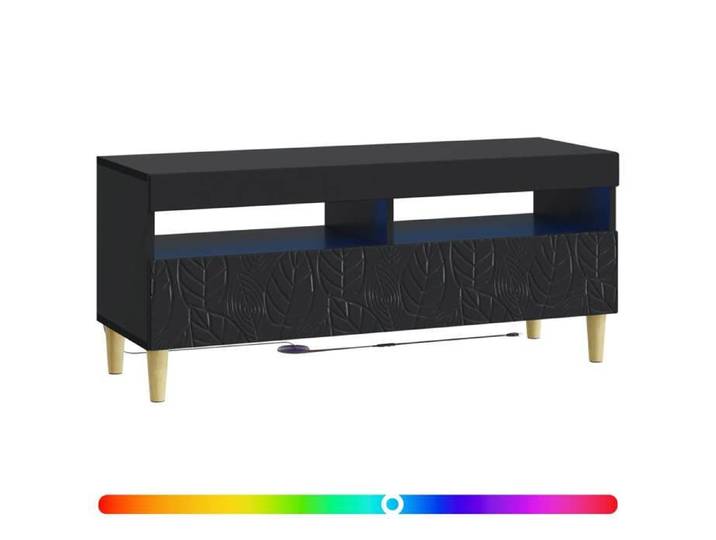 Meuble - Armoire TV - Noir - Meuble TV LED Noir Bois d'ingénierie_21947
