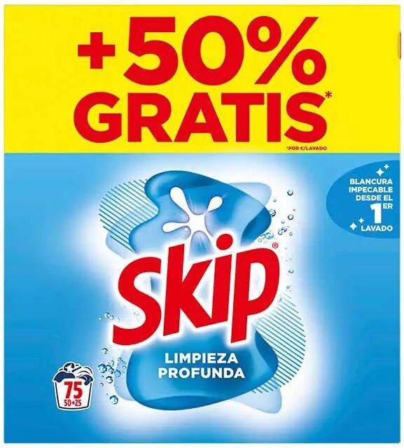 SKIP Detergente En Polvo 75 Lavados