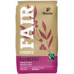 Tchibo - Fair Choice Espresso - 1 kg Ganze Bohne - Intensität: 5/6