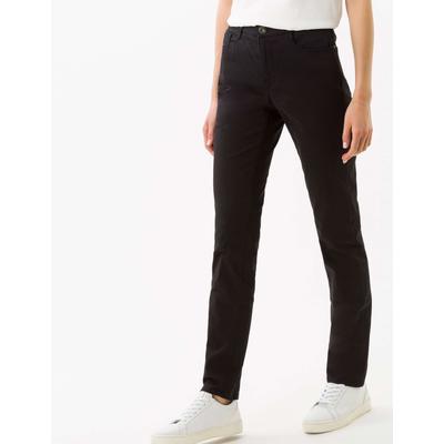 5-Pocket-Hose BRAX "Style CAROLA", Damen, Gr. 34, Normalgrößen, schwarz, Web, 96% Baumwolle, 4% Elasthan, Hosen 5-Pocket-Hose, Satin: Five-Pocket-Hose im Feminine Fit