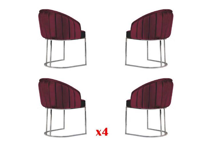 JVmoebel Esszimmerstuhl Rote Polsterstühle im Lounge-Stil für modernes Wohnen (Set), Made in Europa