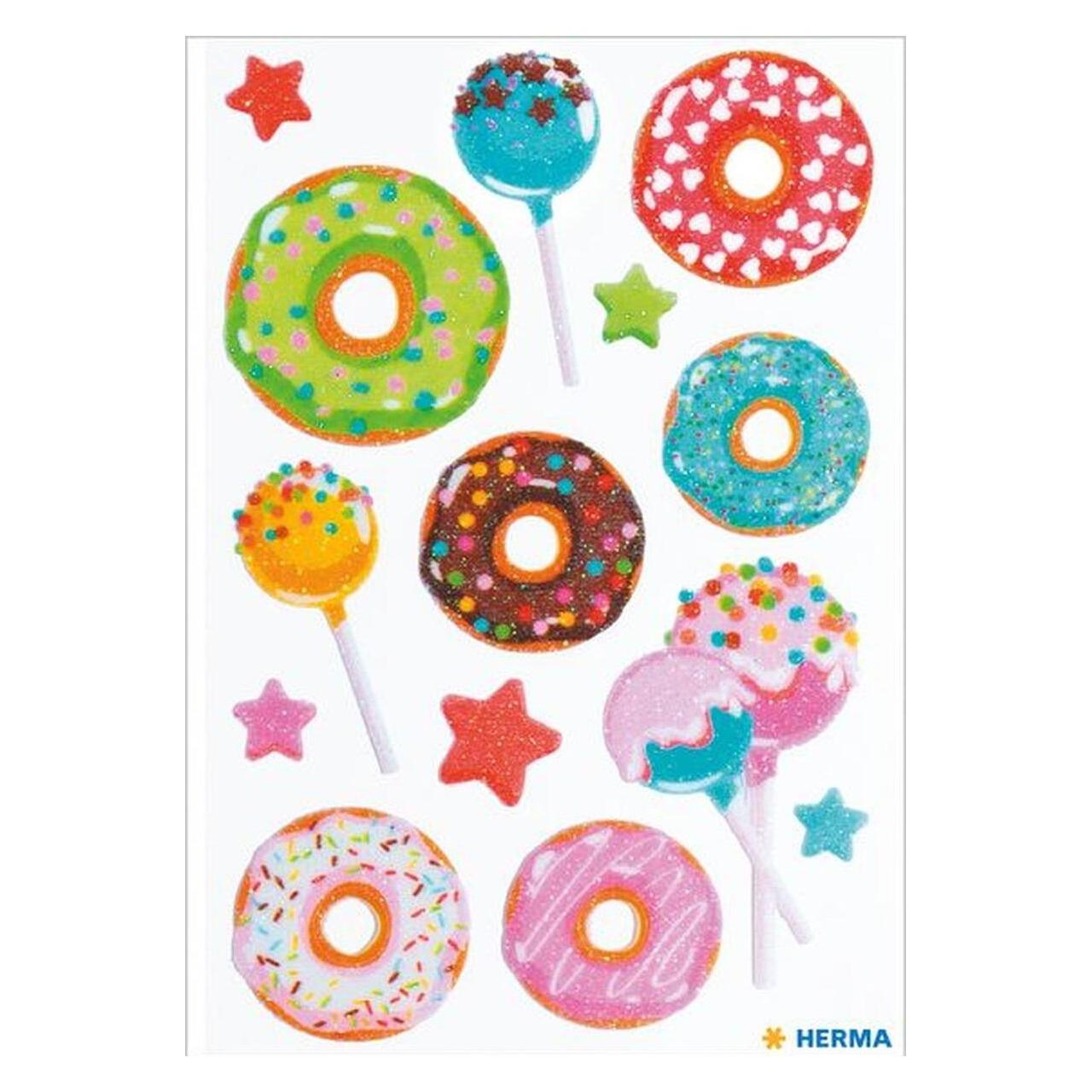 Magni 15517 Diamond Glittery Sticker, Sweeties (14 Aufkleber, Folie, glitzernd) selbstklebend, perma (14 Sticker) (15517)