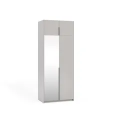 DREHTÜRENSCHRANK THALIA 100/250/58cm 2-türig mit Spiegel Kaschmir