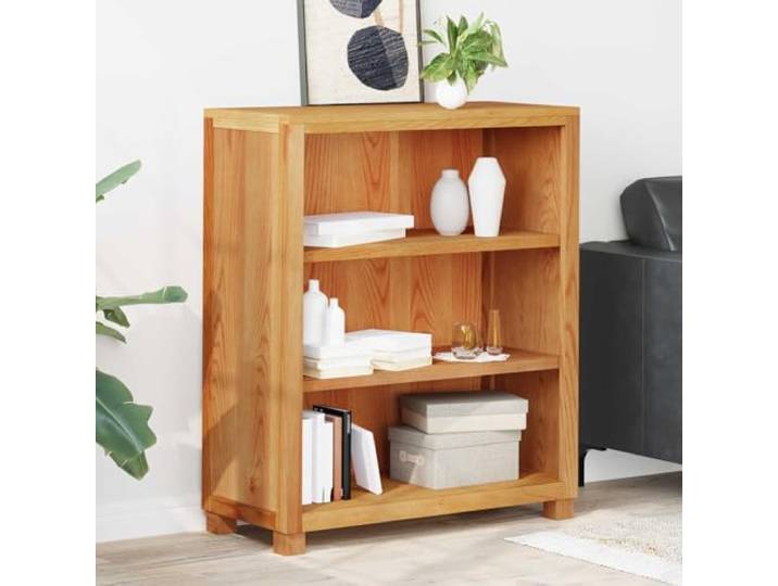 smnyxs Schrank braun 80 x 35 x 95 cm aus massiver Eiche und Kiefernholz Mehrzweck-Aufbewahrungsmöbel, geräumige Fächer, Kippsystem, klares Design