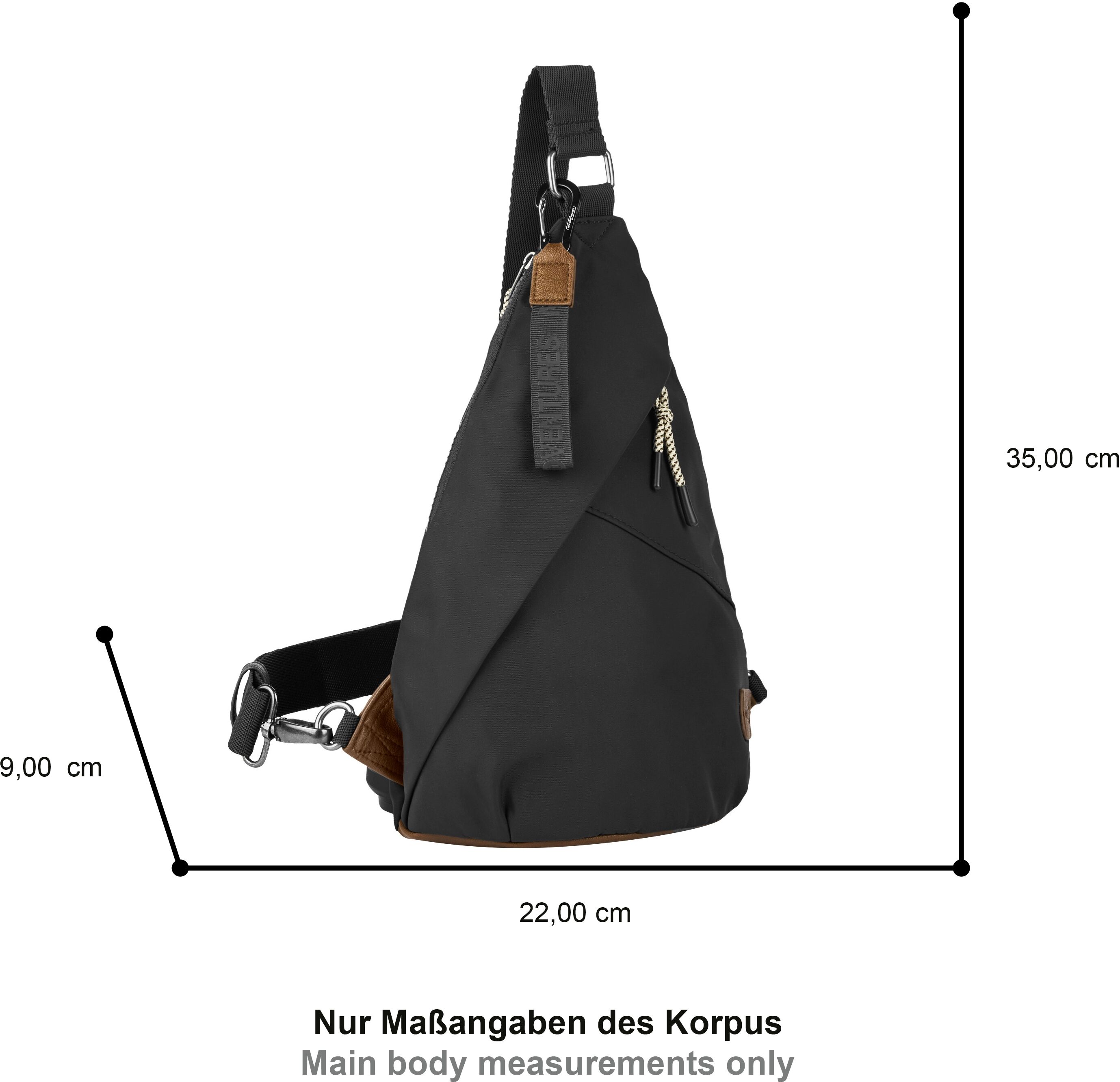 Cityrucksack CAMEL ACTIVE "Aurum", Damen, Gr. B/H/T: 22cm x 35cm x 9cm, schwarz, Polyester, beschichtet, clean, unifarben mit Farbeinsätzen, Rucksäcke Cityrucksack, Damen Freizeitrucksack, leicht & mit feinen Details schwarz B/H/T: 22cm x 35cm x 9cm
