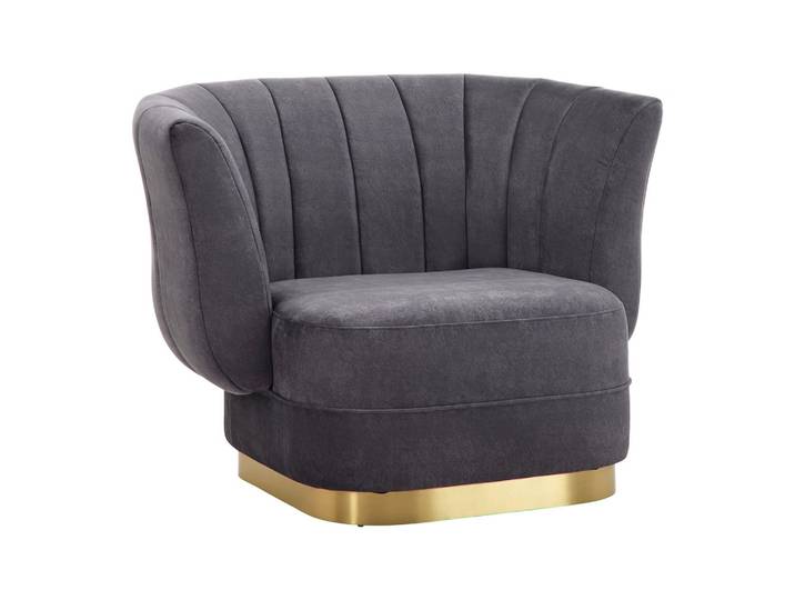 Sessel Arabella Grau Samt
