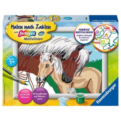 CreArt, Malen nach Zahlen Kinder - Liebevolle Stute