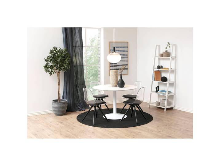 Table Ireby 110 x 74 x 110cm Blanc/Blanc