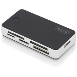DIGITUS USB 3.0 Kartenlesegerät, 1m USB A Verbindungskabel unterstützt MS/SD/SDHC/MiniSD/M2/CF/MD/SDXC Karten