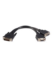 StarTech.com 8in LFH 59 Male to Dual Female VGA DMS Cable VGA-Kabel HD-15 W bis DMS-59 M 20 cm Schwarz (DMSVGAVGA1)