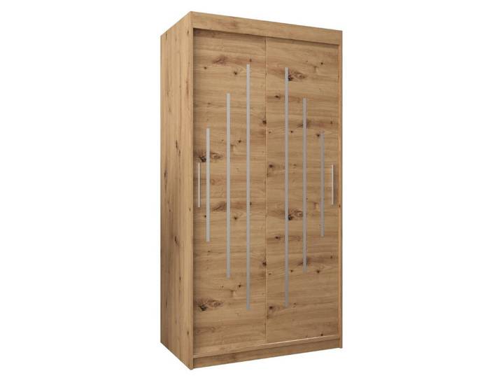 ABIKS MÖBEL Schwebetürenschrank YORK Schlafzimmerschrank - mit Kleiderstange, Regalen