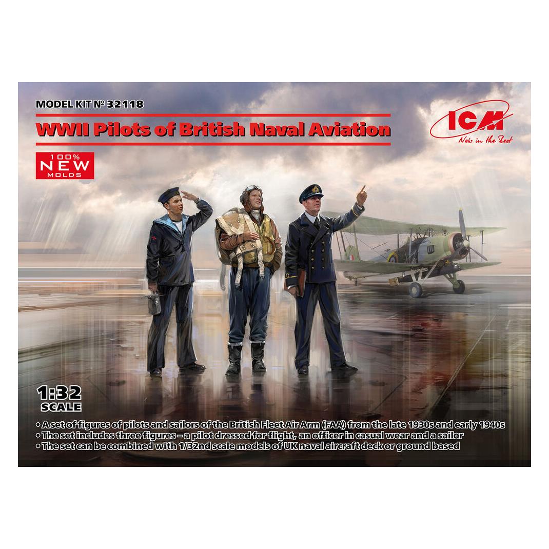 ICM WWII Pilots of British Naval Aviation (100% new molds) (32118)