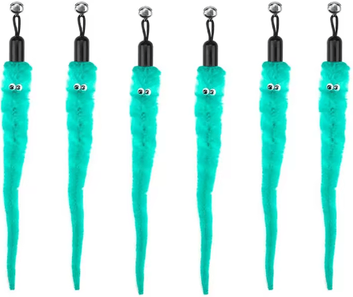 Inspire Picks Purr Parts Cat Toy Refill Set Feather, Mouse, Worm & Bell Replacement Accessories For Interactive Cat Toys th 7 lake Blue 10 Pcs