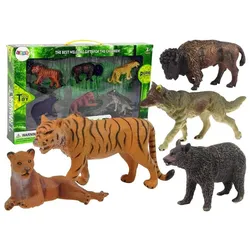 Lean Toys Figurensatz afrikanischer Waldtiere Bärentiger