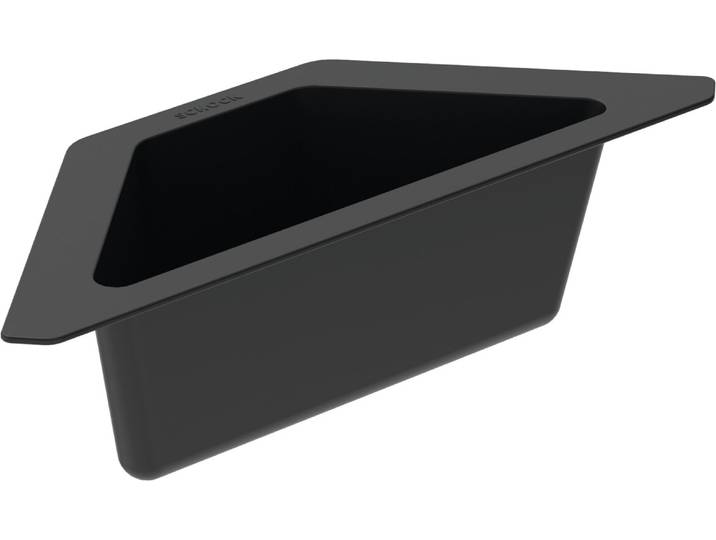 Schale SCHOCK Resteschale, Eckschale , schwarz, B:36,8cm H:10,2cm T:13,5cm, Kunststoff, Schüsseln, Schale, aus Kunststoff in schwarz