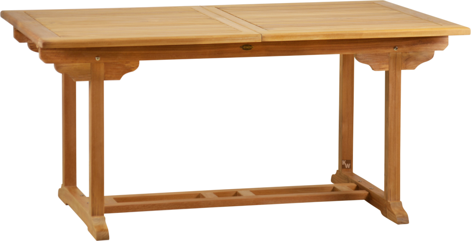 Gartentisch Teakholz Ausziehtisch Tivoli 180 -> 240x100 cm als ausziehbarer Teak Holztisch, flexibel, unbehandelt & rechteckig