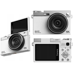 Xrec Aparat Cyfrowy 64mp / 4k / 16x Zoom / Obrotowy Ekran Lcd 2,88" / C77 / Biały (64 Mpx), Kamera, Weiss