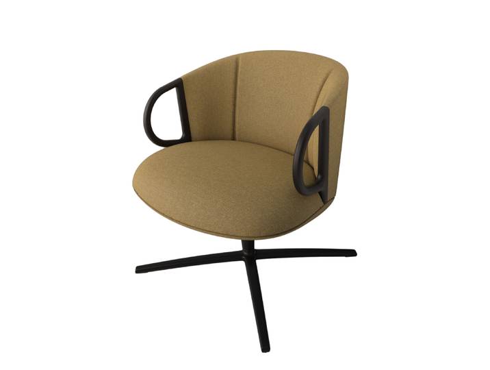 Lounge Sessel Gaber Cucaracha mit niedriger Rückenlehne, Gelb, Neu