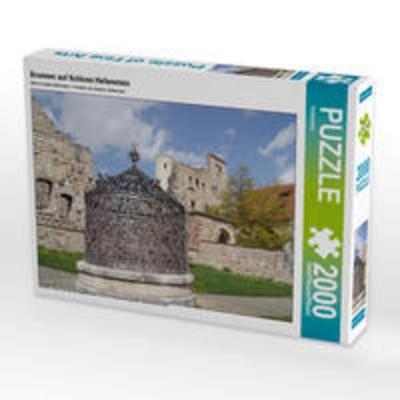 CALVENDO Puzzle Brunnen auf Schloss Hellenstein 2000 Teile Puzzle quer | 2000 Teile Lege-Größe 90 × 67 cm Foto-Puzzle für glückliche Stunden