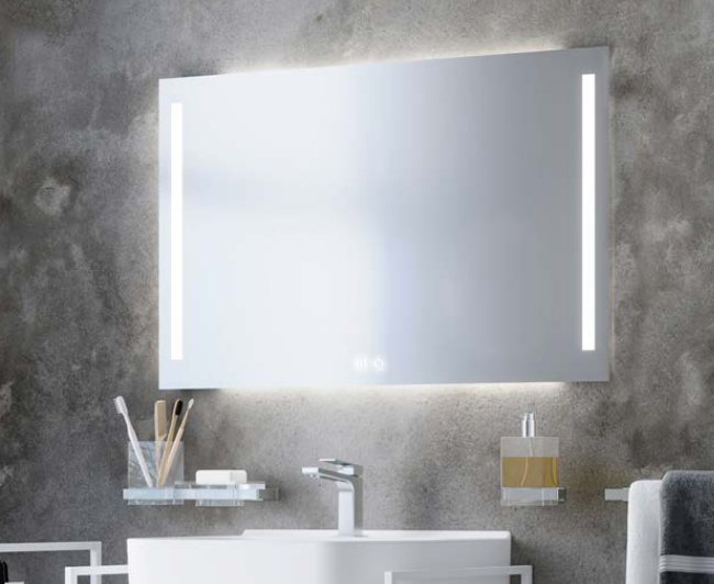 Koh-i-Noor DUO LED Spiegel mit Raumbeleuchtung hinter dem Spiegel und Spiegelbeleuchtung, L45926