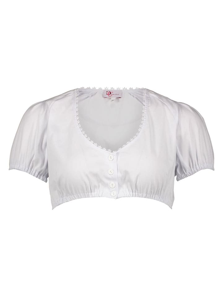 Turi Landhaus Dirndlbluse "Beatrix" in Weiß - 38