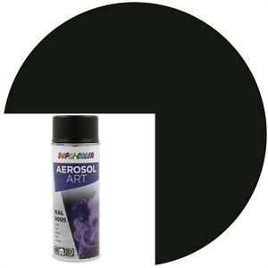 Dupli-Color Sprühfarbe 733161 Aerosol Art, 400ml, tiefschwarz, RAL 9005, matt, Nitrolack