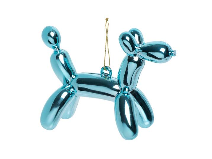 Weihnachtsanhänger Luftballon-Hund, blau