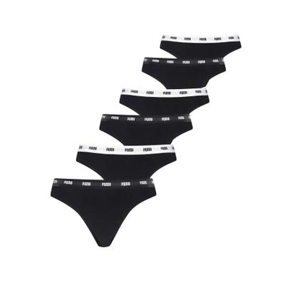 String PUMA "PUMA WOMEN COTTON STRINGS", Damen, Gr. XXL, schwarz, Obermaterial: 95% Baumwolle, 5% Elasthan, Unterhosen String