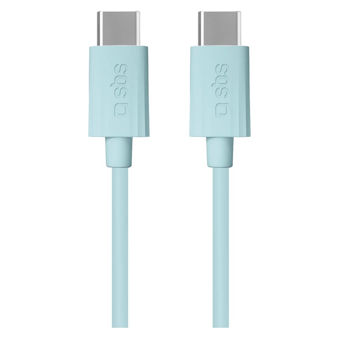 SBS USB-C USB-C Kabel mit recyceltem GRS-zertifiziertem Material (1.50 m, USB 4, 60 W) (TECABLETCC6015LBGRS)