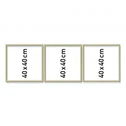 3 Alurahmen Gold Triptychon 40 x 120 cm – Malen nach Zahlen Zubehör