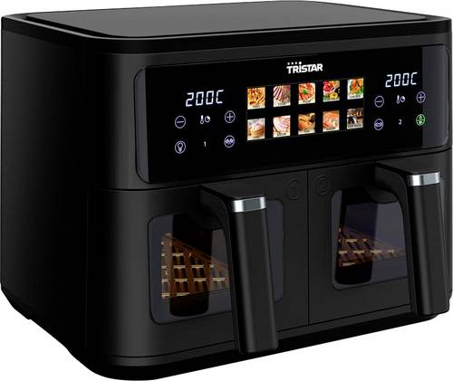 Tristar FR-9075 Heißluft-Fritteuse 9l 2500W Antihaftbeschichtung, BPA-frei, LCD-Display Schwarz