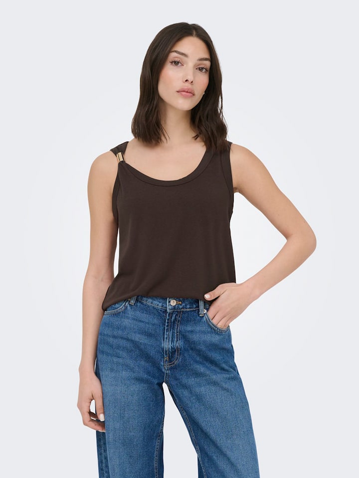 JDY Top in Braun - XS