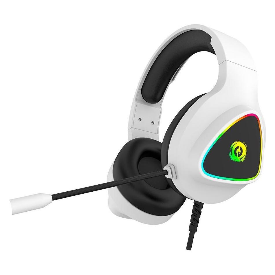 Canyon GH-6, Shadder gaming headset, USB / 2x 3.5mm jack, 2m cable, multicolor RGB backlight, white (Kabelgebunden) (CND-SGHS6W)