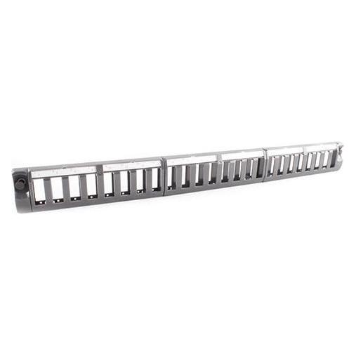 Multimedia Connect Fiber panel front unloaded for 24 x SC duplex or LC quad adapters (FU1U24SCDLCQ)