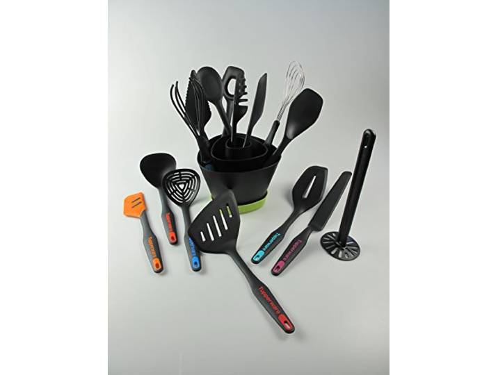 TUPPERWARE Griffbereit Griff-Fix+versch. Küchenlöffeln/-besen+Palette +SchaberP 23347