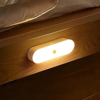 3/6PCS USB wiederaufladbares Bewegungssensor Nachtlicht kabellose Installation einfach einstellbare Helligkeit für Garage Schlafzimmer Küche Dachboden Treppe Innenbeleuchtung