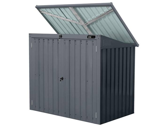Mülltonnenbox, Anthrazit, Metall, 158x134x101 cm, CE, Gartenzubehör, Geräteschuppen