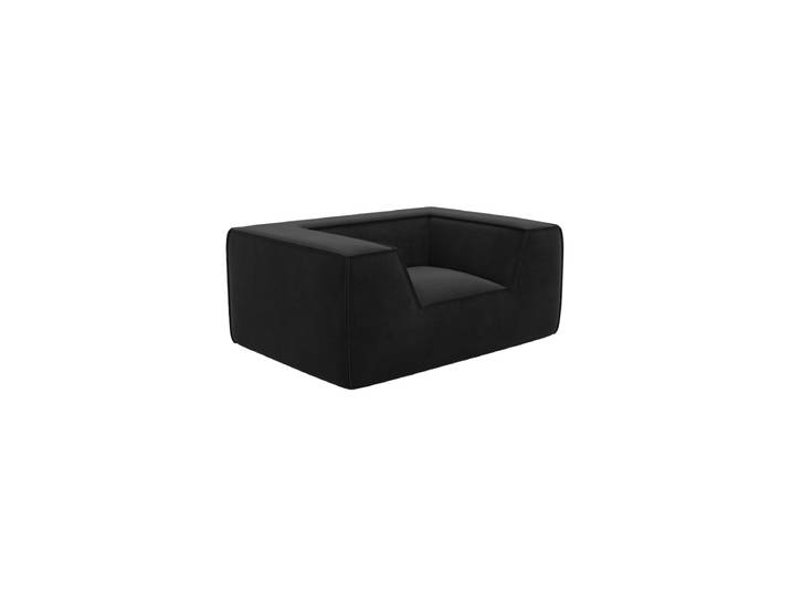 Design Loungesessel „Lorenza“ mit Samtbezug Samtbezug Schwarz BLOOMINGLOFT Collection
