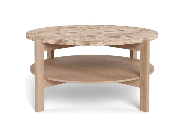 Table basse Ø 80cm Beige/Marron