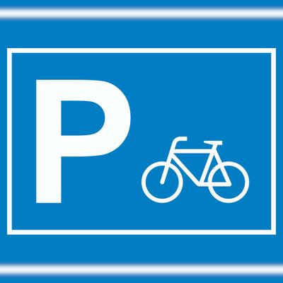 HB-Druck Fahrrad Parkplatz Schild waagerecht A0 Rückseite selbstklebend