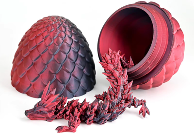 Smart Shopping Spot Full Articulated Dragon Model, Dragon Egg With Dragon, Movable Rotatable Desktop Ornament Toy For Kids black